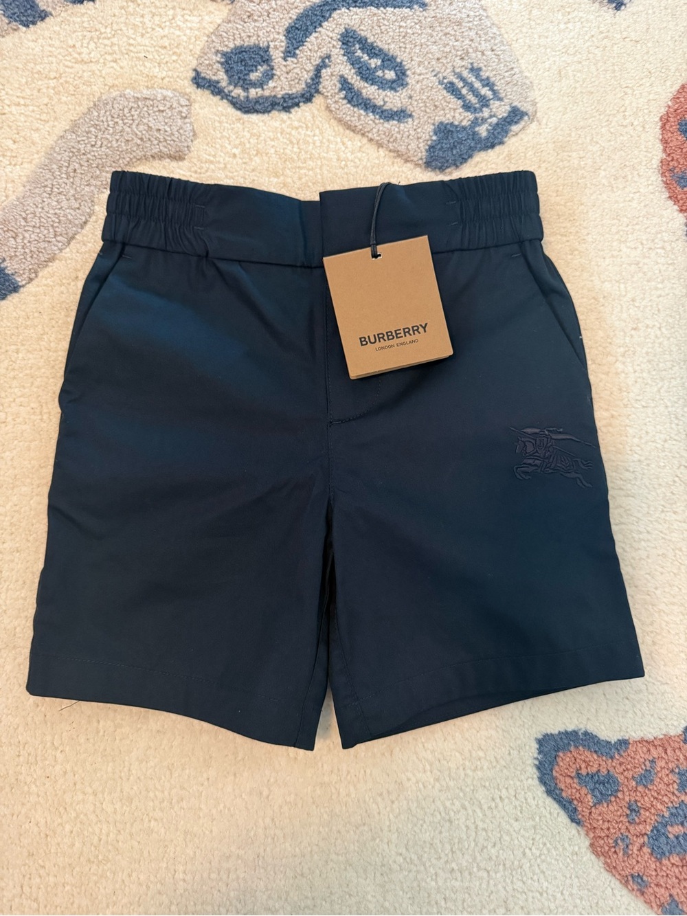 Burberry Black Kids Shorts with Logo Tag ❤️